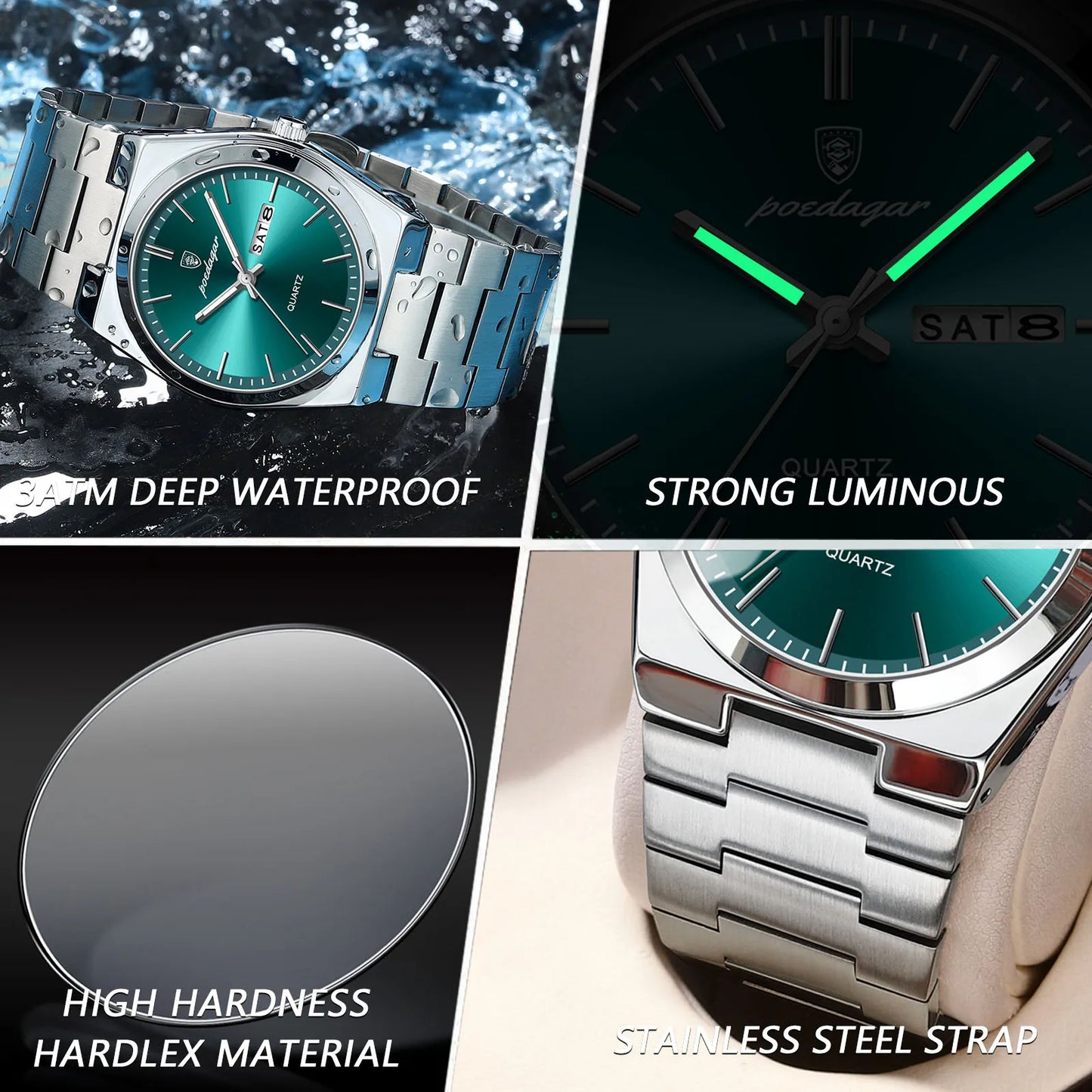 Waterproof Steel Men's Watch j+box